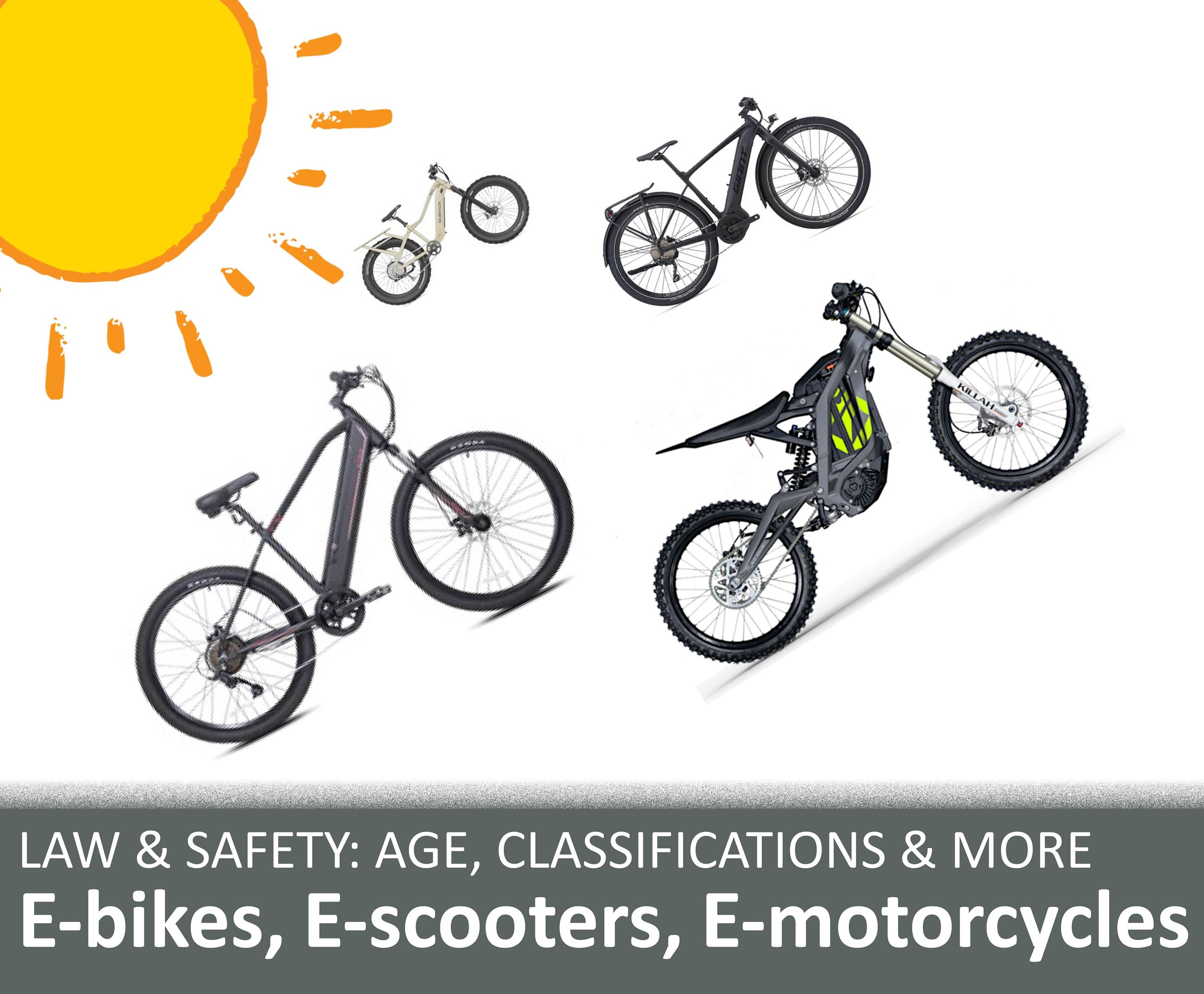 e-bike e-motorcycles, e-scooters