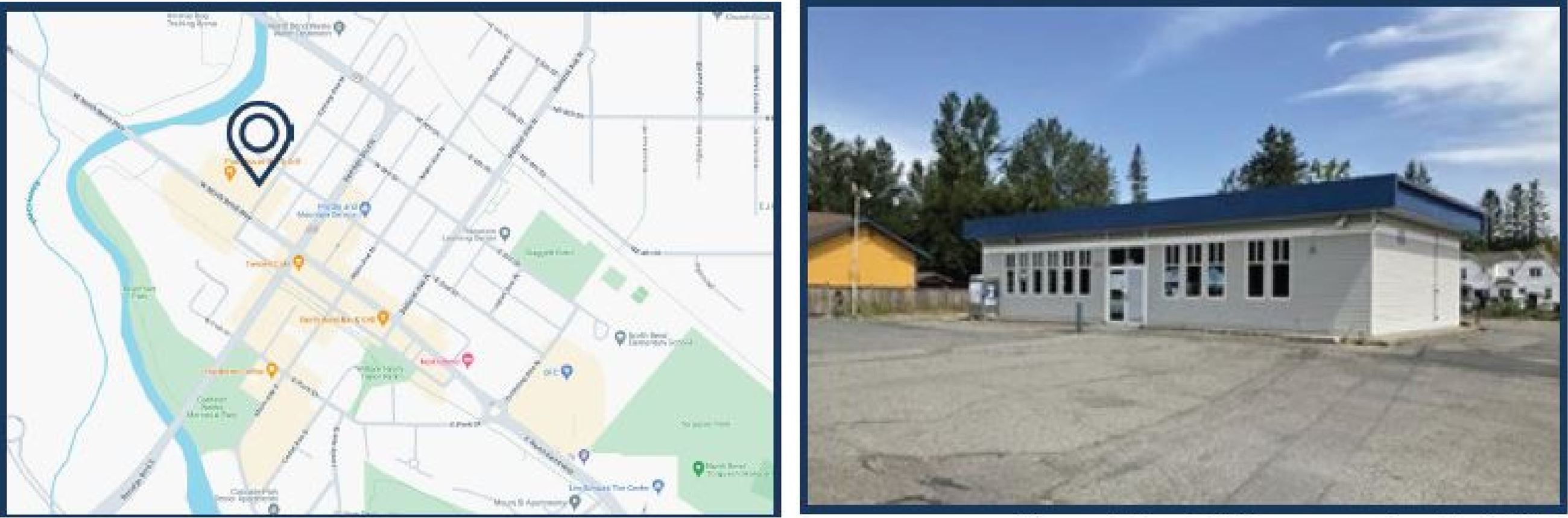 Property map and image of existing building, 2024