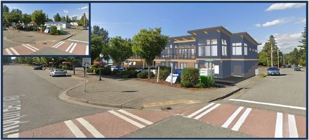 Subject site with the concept design depicting placement