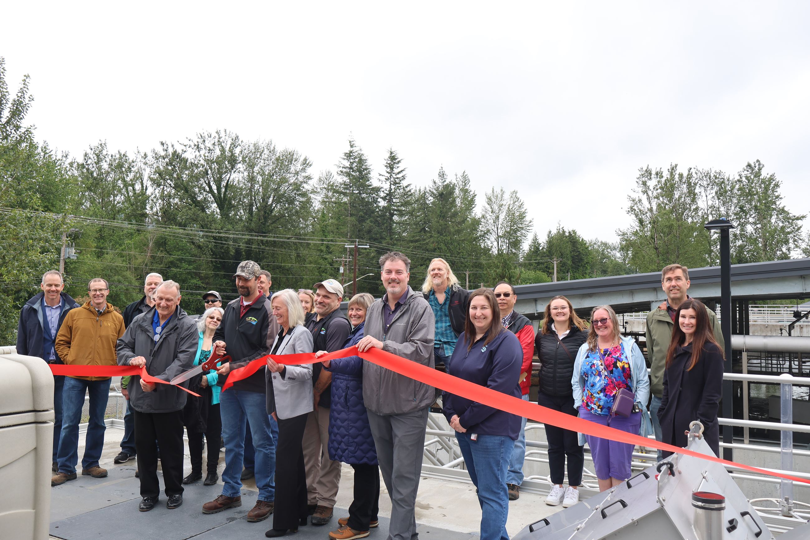 Wastewater Treatment Plant High Priority Improvements Project ribbon cutting